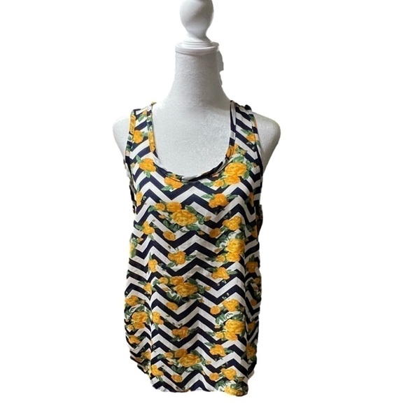 Rue21 Floral Razorback Tank Top (Sz S) - Picture 3 of 9